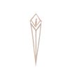 Image 3 : 0.88 TCW 14K GOLD DIAMOND LONG TRIANGLE EARRING