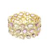 Image 2 : 74.58 TCW 18K GOLD  MULTI COLOR SAPPHIRE & DIAMOND BRACELET