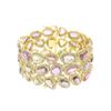 Image 2 : 74.58 TCW 18K GOLD  MULTI COLOR SAPPHIRE & DIAMOND BRACELET