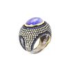 Image 4 : 15.43 TCW TANZANITE, BLUE SAPPHIRE & DIAMOND RING 14K  GOLD & SILVER
