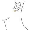 Image 2 : 2.19 TCW 18K GOLD BLACK & WHITE DIAMOND ROUND STUD EARRING