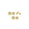 Image 1 : 0.41 TCW 18K GOLD FANCY DIAMOND STARBURST EARRING