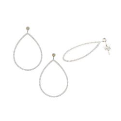 0.96 TCW 14K GOLD DIAMOND PEAR SHAPE EARRING