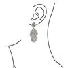 Image 2 : 3.30 TCW DIAMOND DESIGNER EARRING 14K  GOLD & SILVER