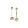 Image 1 : 2.27 TCW 14K GOLD FANCY DIAMOND STARBURST EARRING