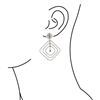 Image 2 : 3.58 TCW DIAMOND DESIGNER EARRING 14K GOLD & SILVER