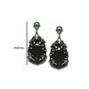 Image 1 : 2.02 TCW MAMMOTH, Emerald & DIAMOND EARRING  GOLD & SILVER