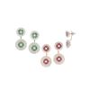 Image 1 : 1.86 TCW 14K GOLD WHITE DIAMOND & COLOR STONE EARRING