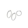 Image 1 : 2.90 TCW 14K GOLD WHITE DIAMOND ROUND HOOP EARRING