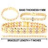 Image 1 : 2.23 TCW 18K YELLOW & Rose GOLD  DIAMOND BRACELET