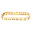 Image 2 : 2.23 TCW 18K YELLOW & Rose GOLD  DIAMOND BRACELET