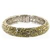 Image 1 : 59.13 TCW FANCY DIAMOND IN 18K Yellow GOLD  ROUND BANGLE