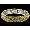 Image 2 : 59.13 TCW FANCY DIAMOND IN 18K Yellow GOLD  ROUND BANGLE