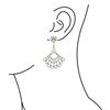 Image 2 : 4.15 TCW DIAMOND DESIGNER EARRING 14K  GOLD & SILVER