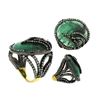 Image 1 : 28.02 TCW EMERALD & DIAMOND RING 18KGOLD & SILVER