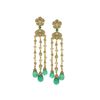 Image 1 : 30.32 TCW 18K GOLD WHITE DIAMOND & Emerald EARRING