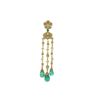 Image 2 : 30.32 TCW 18K GOLD WHITE DIAMOND & Emerald EARRING