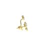 Image 2 : 0.44 TCW 14K GOLD WHITE DIAMOND FLOWER EARRING 14K GOLD & SILVER