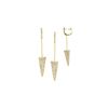 Image 1 : 3.75 TCW 14 KGOLD FANCY DIAMOND SPIKE EARRING