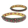 Image 1 : 18.72 TCW RUBY & DIAMOND BANGLE 14K GOLD