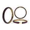 Image 1 : 12.13 TCW RUBY ROUND BANGLE 14K GOLD & SILVER