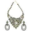 Image 1 : 106.85 TCW OPAL & DIAMOND NECKLACE SET 14K GOLD & SILVER