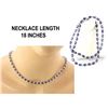 Image 1 : 29.01 TCW 14K GOLD DIAMOND & BLUE SAPPHIRE  NECKLACE