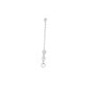 Image 2 : 1.12 TCW 14K GOLD WHITE DIAMOND LONG CHAIN EARRING