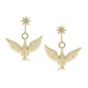 Image 1 : 2.48 TCW 18K GOLD MAMMOTH  & DIAMOND EAGLE EARRING