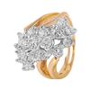Image 1 : 14KT Yellow Gold Diamond Cluster Ring - #183
