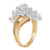Image 3 : 14KT Yellow Gold Diamond Cluster Ring - #183