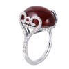 Image 2 : 18KT White Gold Custom Made Rubellite, Ruby and Diamond Ring - #938