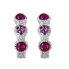 Image 1 : Judith Ripka Sterling Amethyst Hoop Earrings - #1691