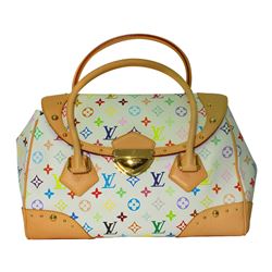 Louis Vuitton White Monogram Limited Edition "Beverly GM" Hand Bag - #399