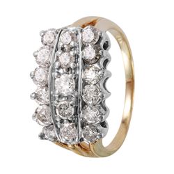 14KT Yellow Gold Ladies Diamond Ring - #1177