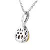 Image 2 : 14KT Yellow and White Gold Diamond Pendant and Chain - #2110