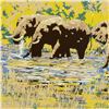 Image 2 : Elephant River Limited Edition Serigraph by Paul Blaine Henrie (1932-1999), from an AP Edition and H