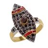 Image 1 : 18KT Yellow Gold Ruby and Diamond Ring - #426B