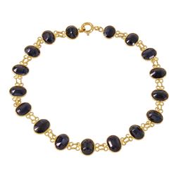 18KT Yellow Gold Sapphire Bracelet - #200