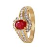Image 1 : 14KT Yellow Gold Ruby and Diamond Ring - #465A