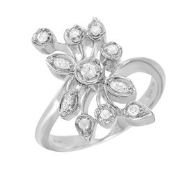 10KT White Gold Diamond Ring - #221