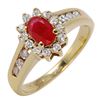 Image 1 : 10KT Yellow Gold Ruby and Diamond Ring - #452