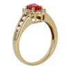 Image 2 : 10KT Yellow Gold Ruby and Diamond Ring - #452