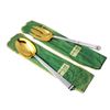 Image 1 : Tiffany & Co. Sterling Silver & Gold Electroplate Salad Set in the "Hampton" Pattern - #2340