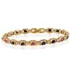 Image 1 : 18KT Yellow Gold Sapphire and Ruby Bracelet - #95