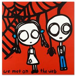  We Met on the Web  Limited Edition Lithograph by Todd Goldman, Numbered and Hand Signed with Certif