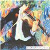 Image 2 : "The Violinist" LIMITED EDITION Seriolithograph by Barbara Wood. Numbered and Hand-Signed, with Cert