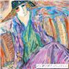 Image 2 : "Pensive Woman" Limited Edition Seriolithograph by Barbara Wood! Numbered and Hand Signed with Certi