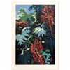 Image 1 : "Red Bursts" Limited Edition Serigraph by Jon Carsman (1944-1987), Numbered and Hand Signed by the A