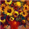 Image 2 : "Sunflowers" Limited Edition Giclee on Canvas by Simon Bull, Numbered and Signed with Certificate of